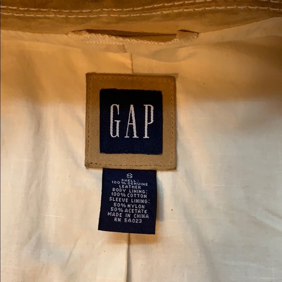Vintage Gap Tan Suede Leather Jacket. Size Small. - Picture 9 of 12
